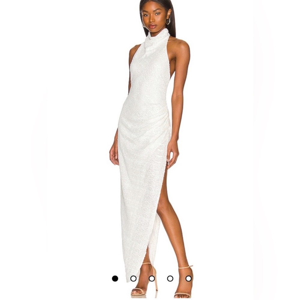 Amanda Uprichard x REVOLVE Samba Gown in White Sequin (XS)